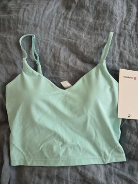 lululemon athletica Mint Green Strappy Crop Tank Top
